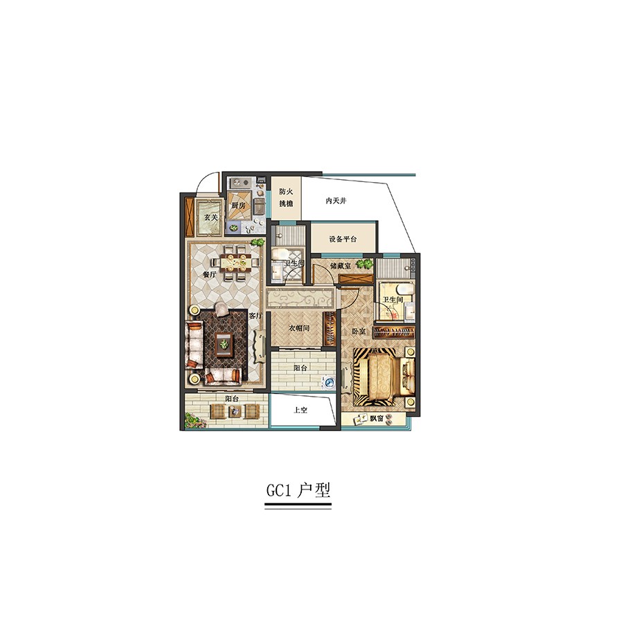 GC1戶型 建筑面積:96㎡