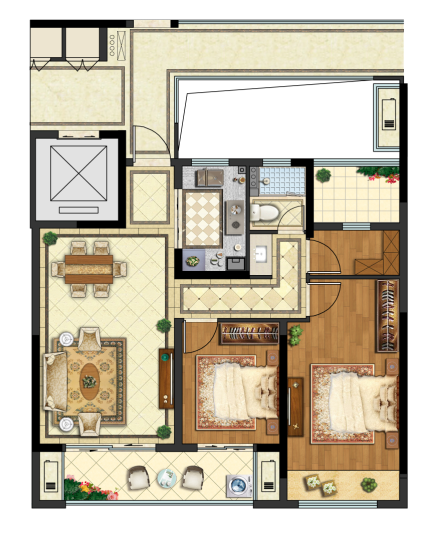 L戶型 建筑面積: