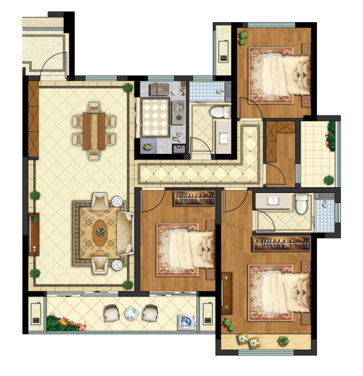M戶型 建筑面積: