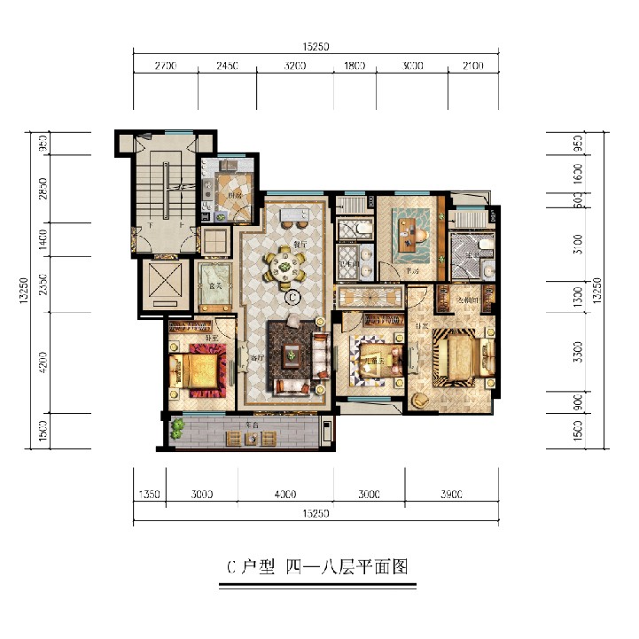 C戶型 建筑面積：