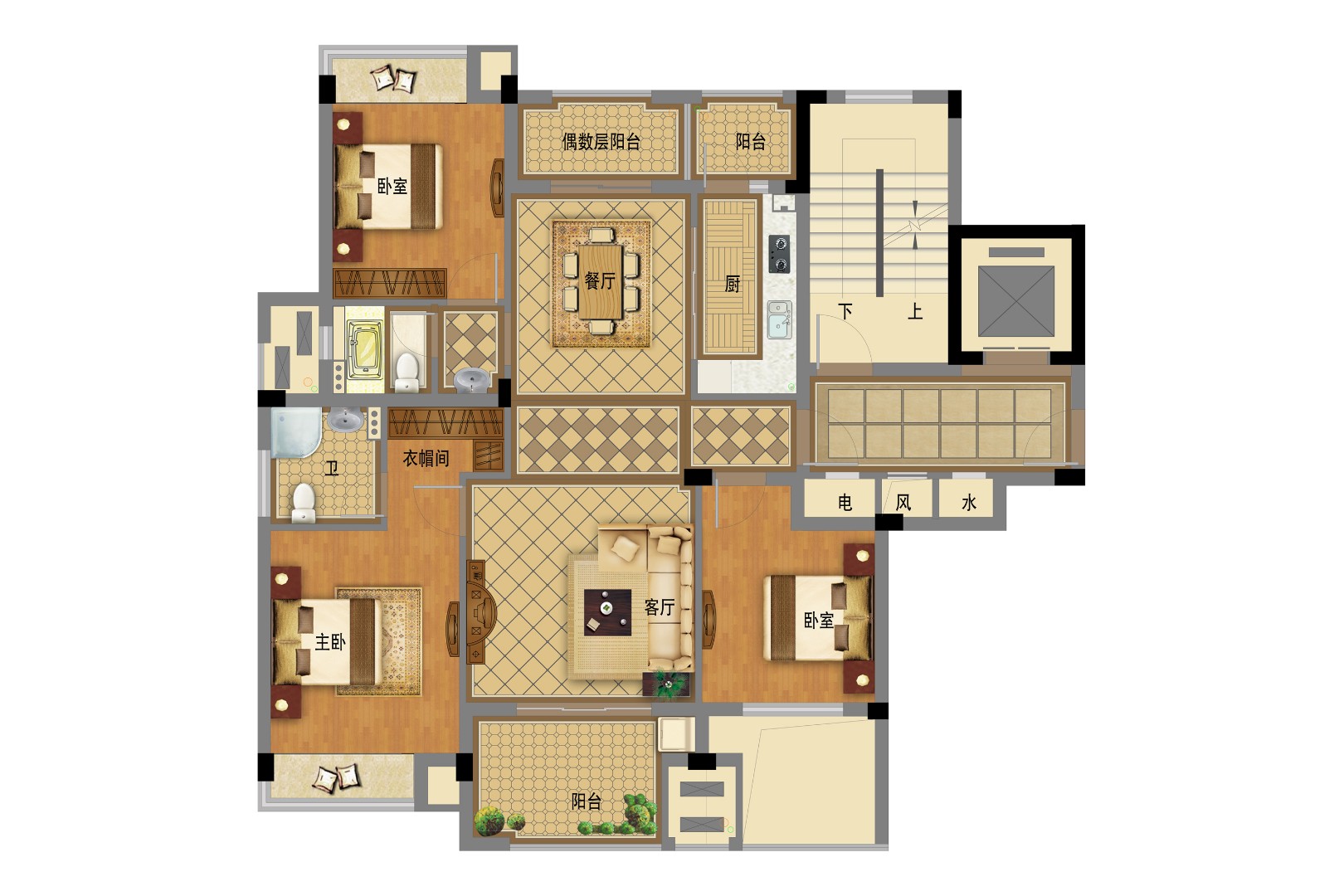 戶(hù)型-1 建筑面積：