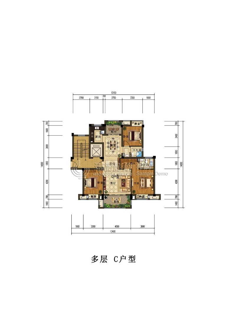 C戶型 建筑面積：