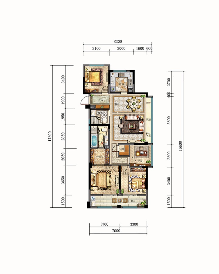 高層戶型2 建筑面積：