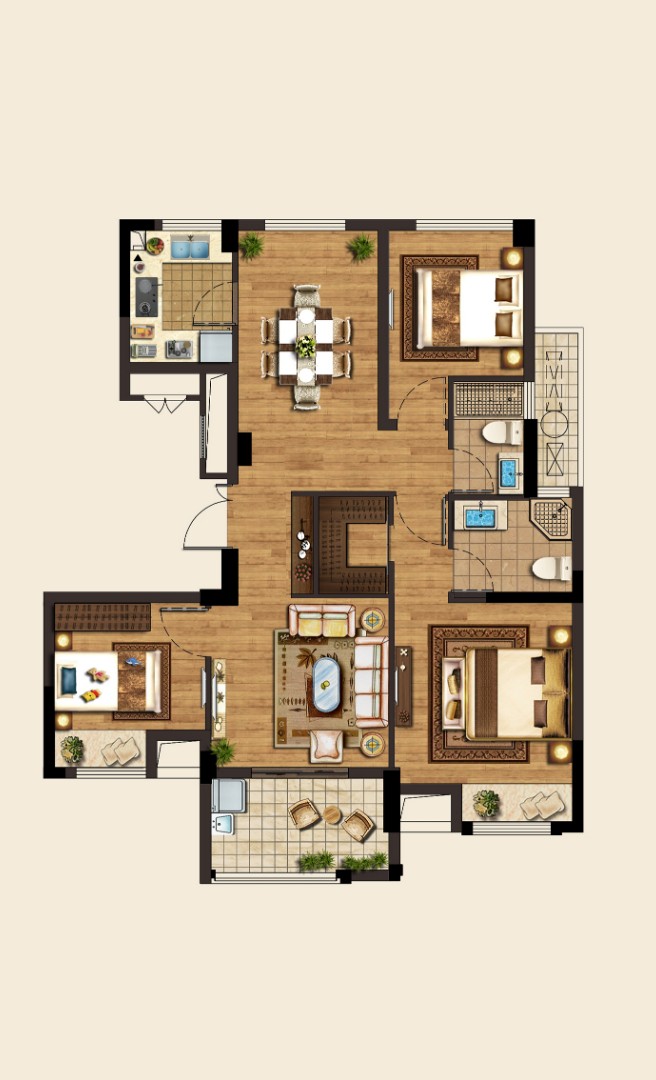 89方戶型 建筑面積：89㎡