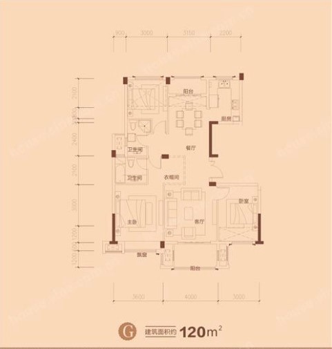 G戶型 建筑面積：120㎡