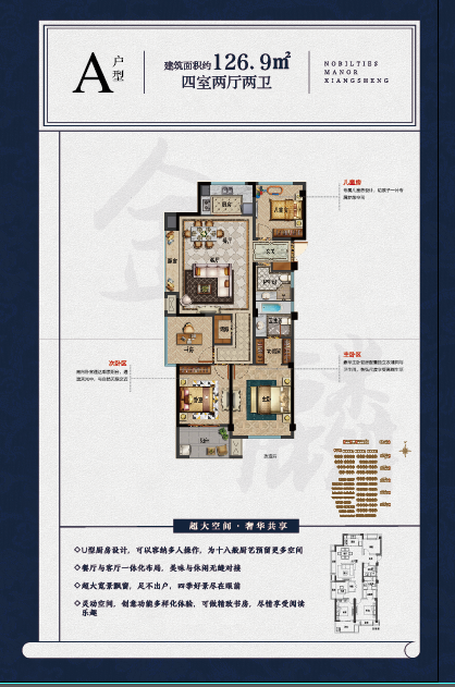 A戶型 建筑面積：126㎡