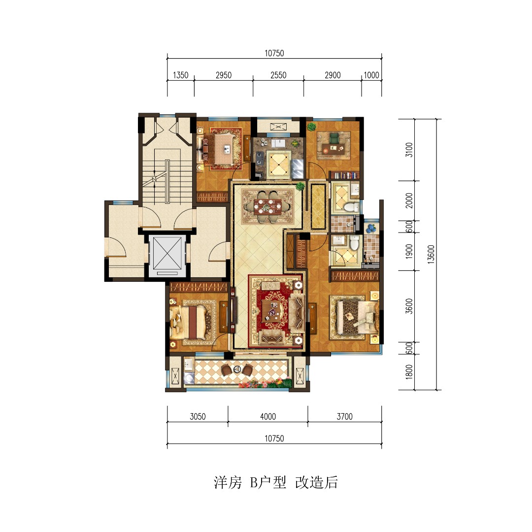 洋房B戶型 建筑面積：