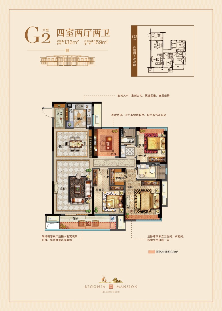 G2戶型 建筑面積：159㎡