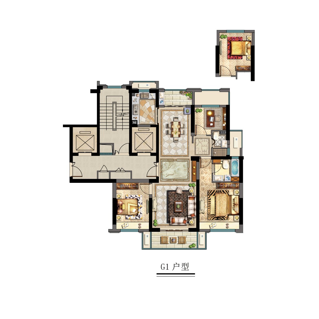 G1戶型 建筑面積：
