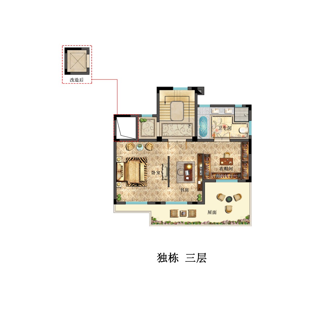 獨棟三層 建筑面積：