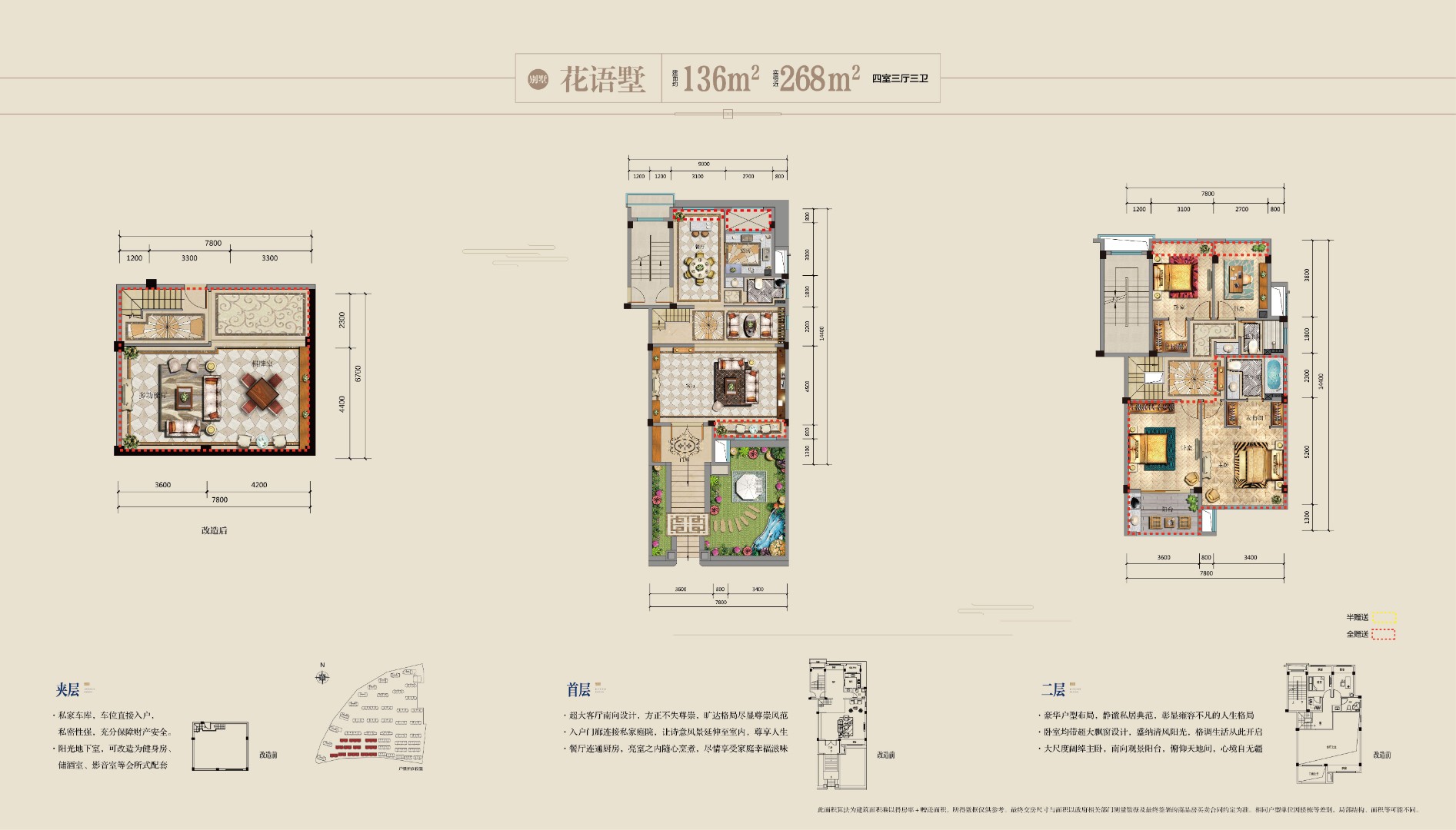 花語墅 建筑面積：約136㎡